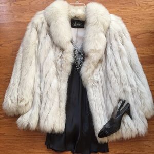White fox Saga fur coat